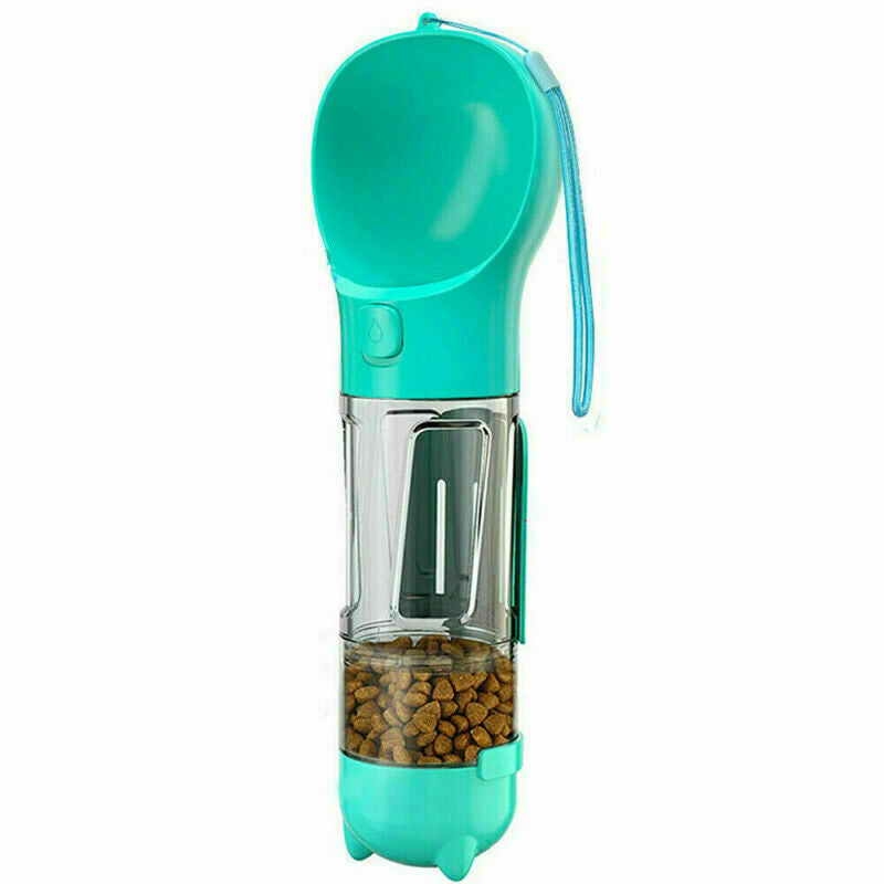 3 in 1 Multifunctional Portable Dog Walking Water Bottle, Blue